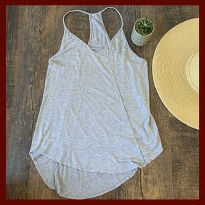 Grey flowy tank